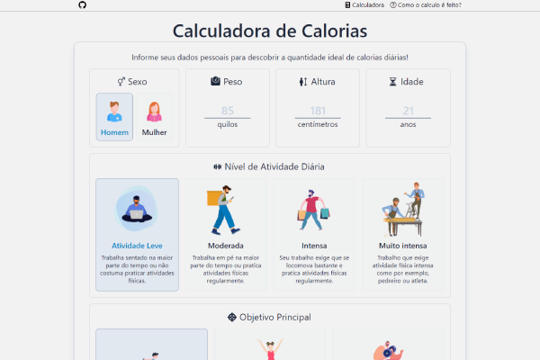 Calculadora de Calorias
